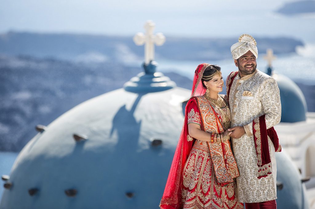Hindu wedding in Santorini